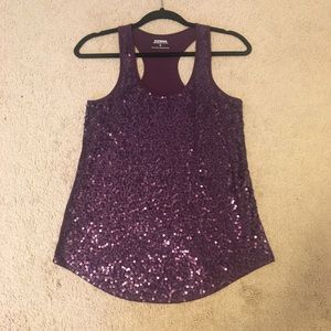 Like new Express sequins racerback tank